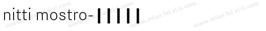 nitti mostro字体转换